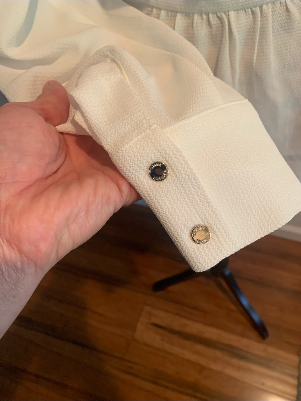 Tommy Hilfiger White Surplice Peplum Blouse - Picture 7 of 9